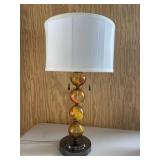 MCM Amber Stacked Ball Lamp White Shade