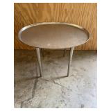 Small Metal Oval Accent Table