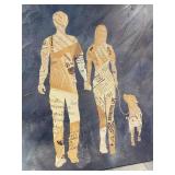 Man Woman & Dog Large Art Print