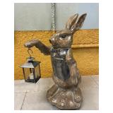 Bunny Rabbit Holding Lantern Home Decor