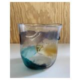 Purple Blue Colorful Art Glass Vase