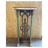 Distressed Green Small Wooden Console Accent Table
