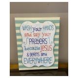 Wash Your Hands & Say Your Prayers Sign