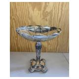 Quality Large Silver Tone Pedestal Centerpiece