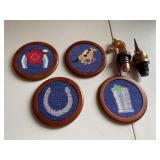 KY Derby Needlepoint Coasters & Horse Stopper