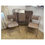 Vintage Square Card Table & 4 Chairs Set