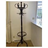 Vintage Round Wooden Coat Rack