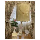 Pink Vintage Floral Lamp & Home Decor