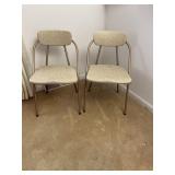 Pair of 2 Vintage Metal Folding Chairs