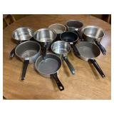 Large Lot of 10 Sauce Pans