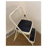 Cosco Vintage White Folding Step Stool