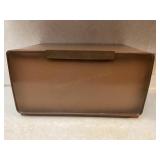 Brown Metal Breadbox Vintage Storage