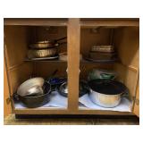 Misc Pans & Bakeware Contents of Cabinet