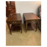 Pair of 2 Nice Solid Wood End Tables