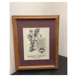 Hamilton Carhartt Overall Co Framed Picture