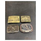 Coal Miners Belt Buckles Set of 4 Vintage