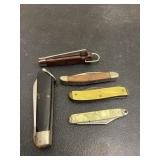 Vintage Pocket Knives Group of 5