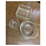 2 Clear Bowls & 1 Clear Baking Dish