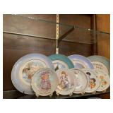 Collector Plates Blue Christmas & Kid Theme