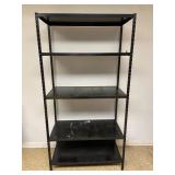 Black Metal Storage Utility Shelf