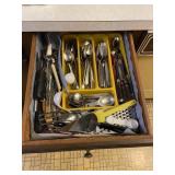 Contents of 2 Kitchen Drawers Utensils Silverware