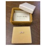 Vintage Pearl Style Earrings Gold Backs