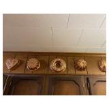 Copper Cake Molds Group of 5