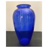 Cobalt Blue Tall Flower Vase 12"