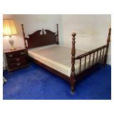 Nice Wooden Bed & Night Stand Combo
