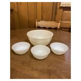 Fire King Anchor Hocking White Bowl Set