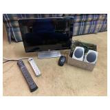 HP Computer Monitor Mouse Speakers & Plug In Cords