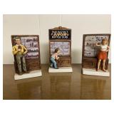 Set of 3 Avon Bottle Club Figurines