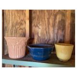 Set of 3 Colorful Planters Inc McCoy USA