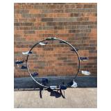 Round Black Metal Plant Stand Vintage