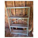 Small Green Metal Vintage Shelf