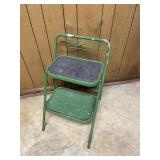 Green Metal Folding Step Stool