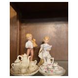 Mini Tea Sets with Boy & Girl Figurines