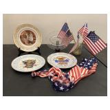 Patriotic Plates & Flag Set USA