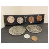 Large Faux Coins Money Home Decor