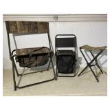 2 Hunting seats and bench