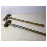 Axe &  sledge hammer