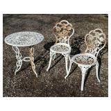 3pc Wrought Iron Table and Chair Set