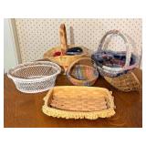 Misc. Basket Lot with Rubber Fruits & Vegetables
