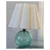 Aqua Blue Art Glass Table Lamp
