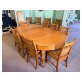 French Drexel Style Dining Table with 12 Chairs &