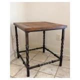 Wood Top Side Table