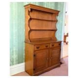 Vintage Maple Colonial Style Shutter Door Buffet