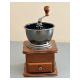 Coffee Grinder with Wooden Base