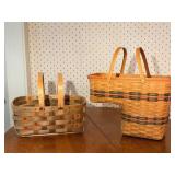 Handwoven Wicker Stair Basket & Longaberger S