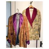 Vintage Style Gold Brocade Dressing Gowns